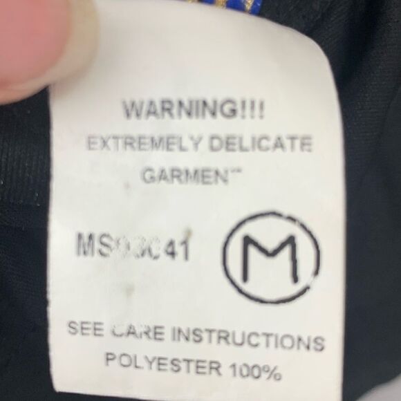 Celo Brown Flowy Raw Edge Snakeskin Print Ribbon Strip Dress M - Picture 14 of 14